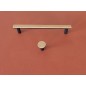 S Maner BIS stejar lacuit-metal negru mat,lungime 188mm,FSC